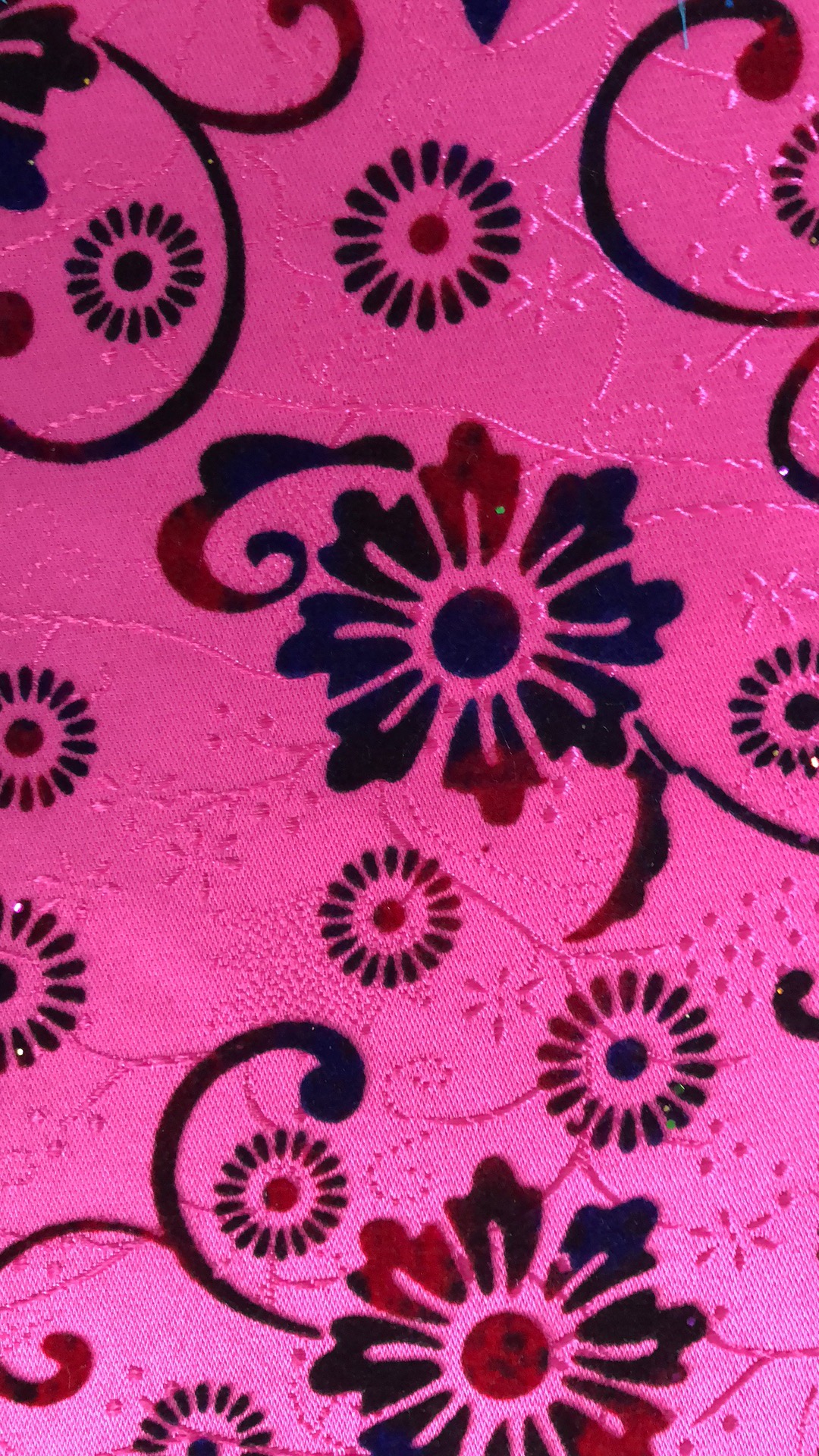 Jacquard Satin Flocked