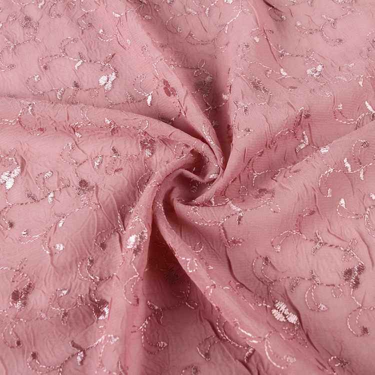 Chiffon Embroidery Crushed